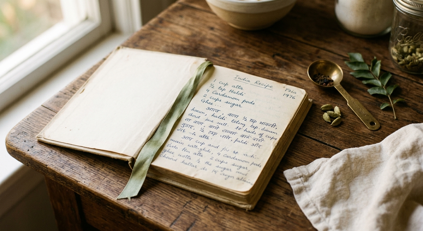 Handwritten recipe